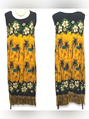 Magic Sleeveless Tropical Maxi Dress 2X